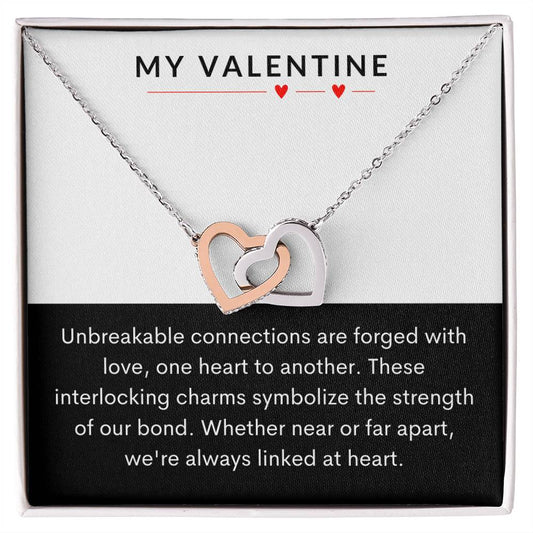 To My Valentine | Unbreakable Connections- 2 heart Necklace