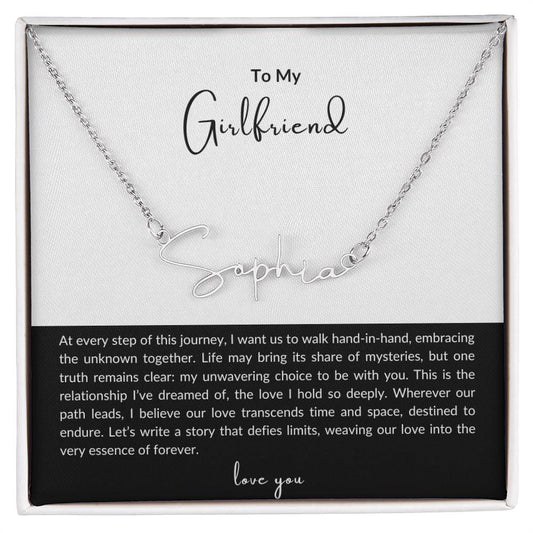 To My Girlfriend| Custom Name Necklace