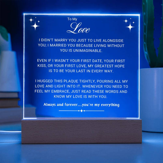 Eternal Love| Multicolor LED Acrylic Plaque for Your Beloved